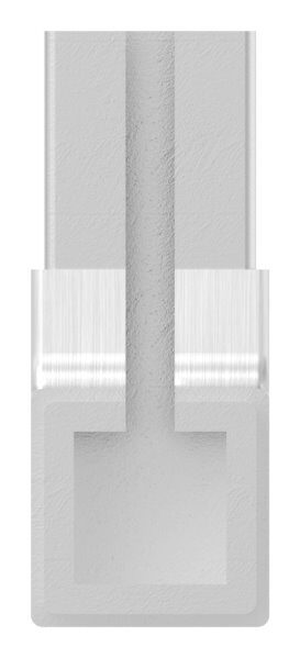 Eckverbinder für quadratisches Klemmprofil 20x20 x1,25 mm, Korn 240 geschliffen, V2A, X-Maß: 30mm