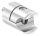 Halter für rundes Klemmprofil 18mm, Anschluss: gerade, Bef.-Schraube: M6x25, V2A