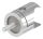 Halter für rundes Klemmprofil 27mm, Anschluss: gerade, Bef.-Schraube: M6x25, V2A