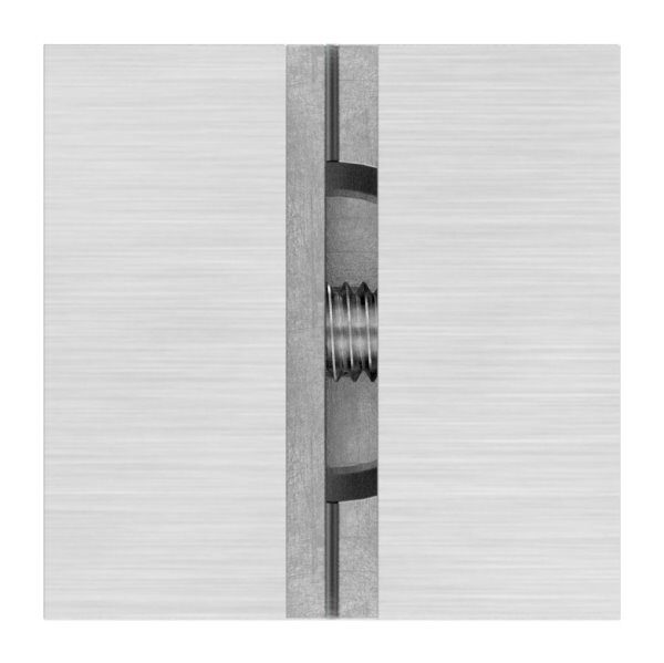 Blechhalter für quadratisches Klemmprofil 20x20mm, Anschluss: 42,4mm, Bef.-Schraube: M6x25, V2A
