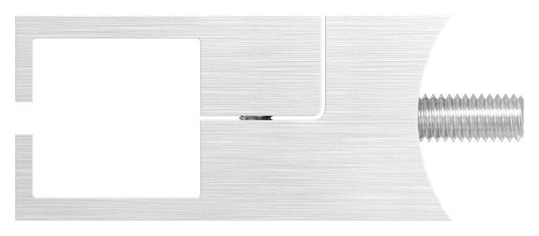 Blechhalter für quadratisches Klemmprofil 20x20mm, Anschluss: 42,4mm, Bef.-Schraube: M6x25, V2A