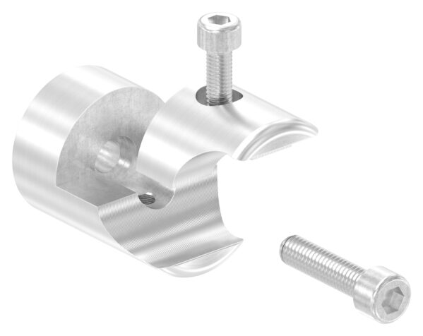 Halter für Rundrohre 21,3mm, Anschluss: flach, Bef.-Schraube: M6, V2A