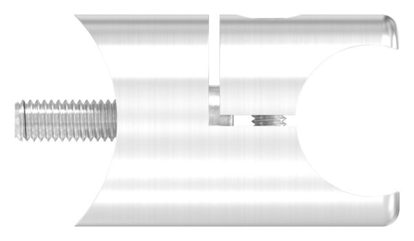 Halter für Rundrohre 21,3mm, Anschluss: 42,4mm, Bef.-Schraube: M6, V2A
