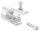 Halter für Rundrohre 21,3mm, Anschluss: 42,4mm, Bef.-Schraube: M6, V2A