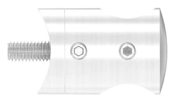Querstabhalter für 42,4mm Rohr, mit 16,2mm Bohrung, inkl. Maden- und Befestigungsschrauben, V2A