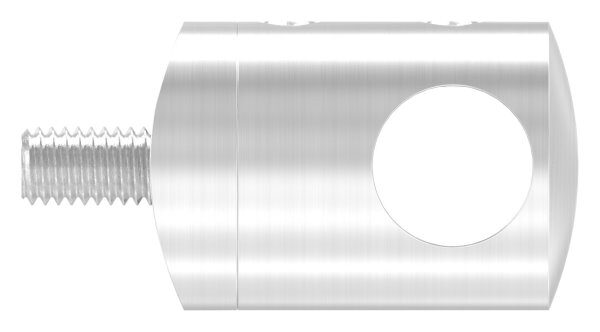Querstabhalter für 48,3mm Rohr, mit 12,2mm Bohrung, inkl. Maden- und Befestigungsschrauben, V2A