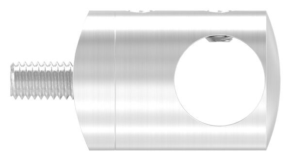 Querstabhalter für 48,3mm Rohr, mit 14,2mm Bohrung, inkl. Maden- und Befestigungsschrauben, V2A