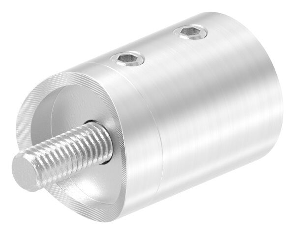 Querstab-Endhalter für 42,4mm Rohr Anschluss mit Sackloch links 10,2mm