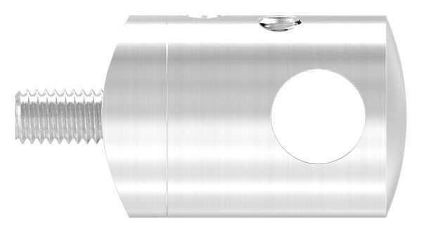 Querstabhalter zum Stoßen von 2 Rundeisen, Anschluss: 42,4mm, Bohrung: 10,2mm, inkl. Maden- und Befestigungsschrauben