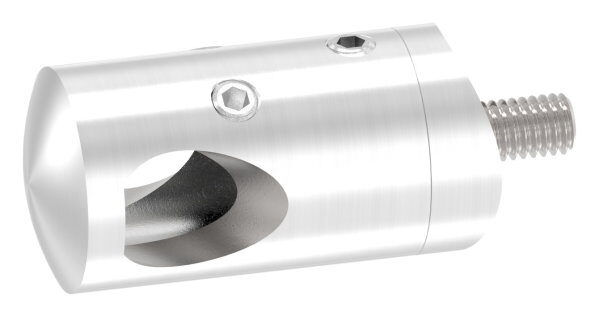 Querstabhalter für 90° Außenecke für 42,4mm Rohr, mit 12,2mm Bohrung, inkl. Maden- und Befestigungsschrauben, V2A
passend zu Querstabhalter 50400-240A
