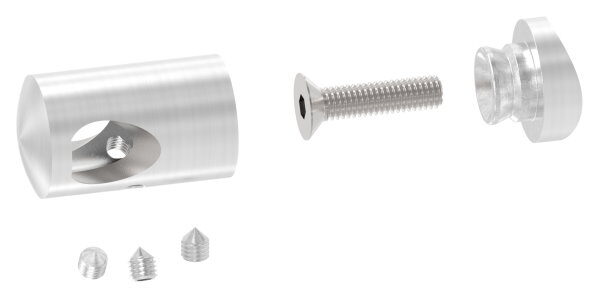 Querstabhalter für 90° Außenecke für 42,4mm Rohr, mit 12,2mm Bohrung, inkl. Maden- und Befestigungsschrauben, V4A
passend zu Querstabhalter 50400-240A