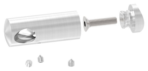 Querstabhalter für 90° Innenecke für 42,4mm Rohr, mit 12,2mm Bohrung, inkl. Maden- und Befestigungsschrauben, V4A
passend zu Querstabhalter 50400-240A-V4A