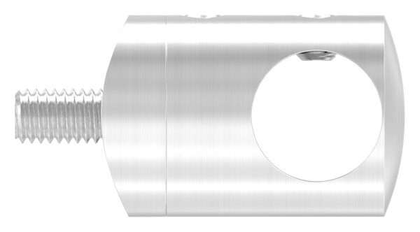 Querstabhalter für 42,4mm Rohr, mit 14,2mm Bohrung, inkl. Maden- und Befestigungsschrauben, V2A