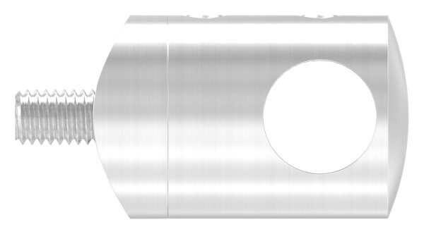 Querstabhalter für 33,7mm Rohr, mit 12,2mm Bohrung, inkl. Maden- und Befestigungsschrauben, V2A