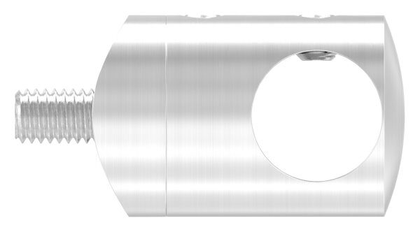 Querstabhalter für 33,7mm Rohr, mit 14,2mm Bohrung, inkl. Maden- und Befestigungsschrauben, V2A