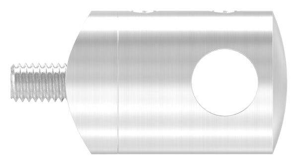 Querstabhalter für 33,7mm Rohr, mit 10,2mm Bohrung, inkl. Maden- und Befestigungsschrauben, V2A