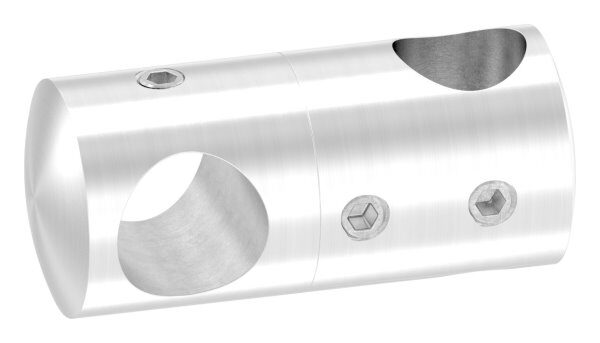 Doppelquerstabhalter für Befestigung von Füllstäben mit 12,2 und 12,2mm Bohrung, inkl. Madenschraube, V2A