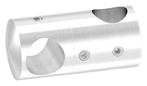Doppelquerstabhalter für Befestigung von Füllstäben mit 14,2 und 14,2mm Bohrung, inkl. Madenschraube, V2A