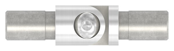 Rohrverbinder mit Gelenk zum Einkleben der Rohre, geschliffen K240, für Rohr 12,0x1,5mm, verstellbar 0-100°, V2A