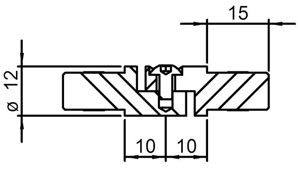 Rohrverbinder mit Gelenk zum Einkleben der Rohre, geschliffen K240, für Rohr 12,0x1,5mm, verstellbar 0-100°, V2A