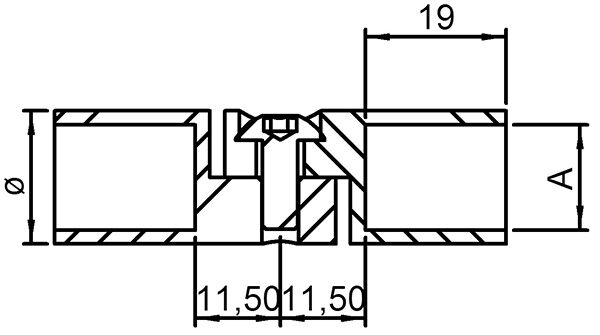 Rundstabverbinder mit Gelenk Ø 12mm, 0 – 100°, V2A