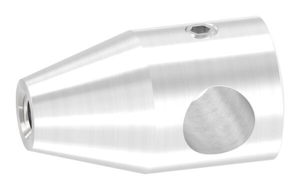Querstabhalter aus einem Stück mit Gewinde M6, Bohrung 10,2mm, inkl. Madenschraube, V2A