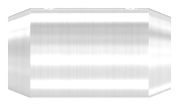 Stabverbinder für 14mm Rund, L: 36mm, Ø 20mm, mit 2 Madenschrauben, V2A