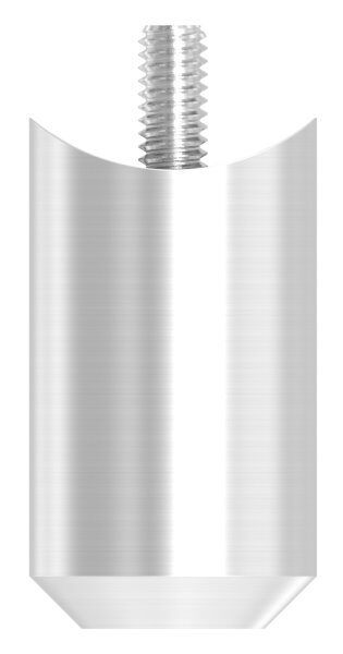 Querstabhalter zum Stoßen, Bohrung Ø 12,5mm, Anschluss 33,7mm, inkl. Befestigungsschraube DIN912 M6x16, V2A
