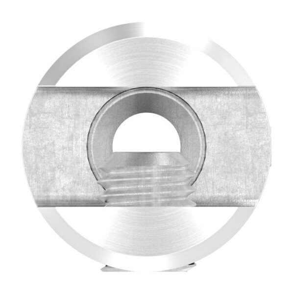 Plattenhalter  für geraden Anschluss, mit Madenschraube M10x12, für Platten/Blech 4 -10,76mm, V2A