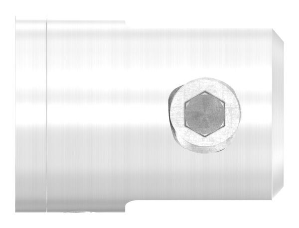 Plattenhalter  für geraden Anschluss, mit Madenschraube M10x12, für Platten/Blech 4 -10,76mm, V2A