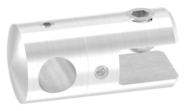 Plattenhalter mit Madenschraube M10x12, für Platten 4 -10,76mm, andere Seite Bohrung 12,2mm, V2A