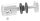 Querstab-Glashalter Ø 25mm, für 12mm Rund, für Glas von 6-12,76mm, Glasbohrung: 16mm, V2A