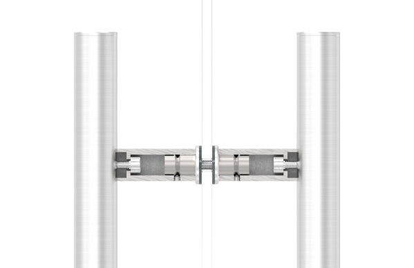 Rohrabstandshalter für Stoßgriffe - für gerade Flächen
 mit Gewinde M8, lichter Abstand 60mm