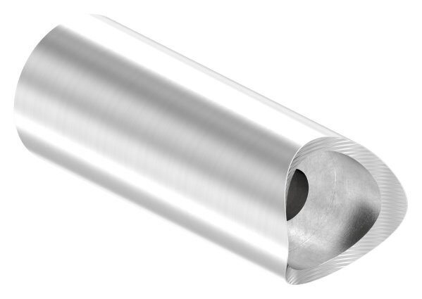 Rohrabstandshalter für Stoßgriffe - für Rohranschluss 26,9mm
 mit Gewinde M8, lichter Abstand 60mm, V2A