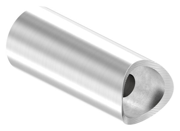Rohrabstandshalter für Stoßgriffe - für Rohranschluss 33,7mm
 mit Gewinde M8, lichter Abstand 60mm, V2A