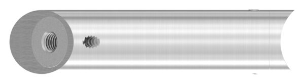 Rohrabstandshalter, 45° schräg für Stoßgriffe - für Rohranschluss 33,7mm
 mit Gewinde M8, lichter Abstand ca. 94,5mm, V2A