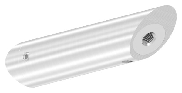 Rohrabstandshalter, 45° schräg für Stoßgriffe - für Rohranschluss 33,7mm
 mit Gewinde M8, lichter Abstand ca. 94,5mm, V2A