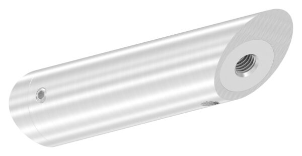 Rohrabstandshalter, 45° schräg für Stoßgriffe - für Rohranschluss 42,4mm mit Gewinde M8, lichter Abstand ca. 94,5mm, V2A