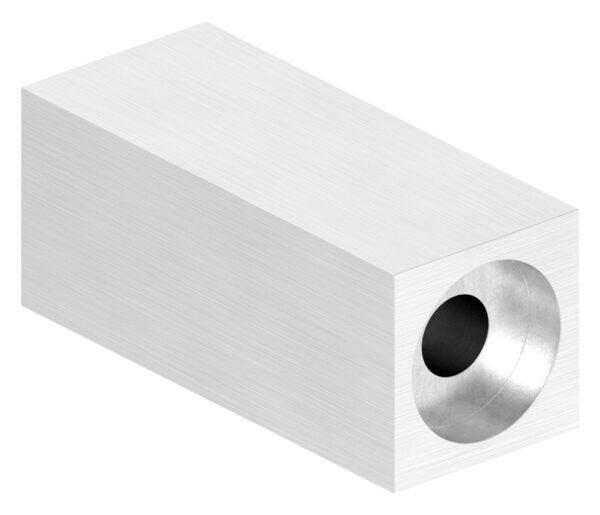 Rohrabstandshalter eckig für Stoßgriffe - für gerade Flächen mit Gewinde M8, lichter Abstand 60mm, V2A