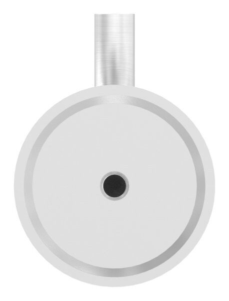 Handlaufhalter zum Anschweißen des Handlaufs, Ronde 60x5mm, Bügel 12mm, Wandabstand 75mm, hinten M8 Innengewinde, (Ronde und Bügel verschweißt), V2A