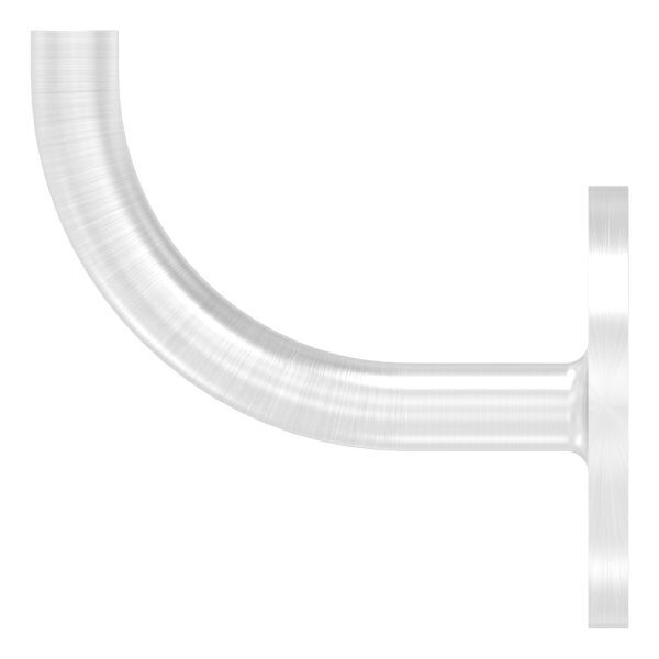 Handlaufhalter zum Anschweißen des Handlaufs, Ronde 60x5mm, Bügel 12mm, Wandabstand 75mm, hinten M8 Innengewinde, (Ronde und Bügel verschweißt), V2A