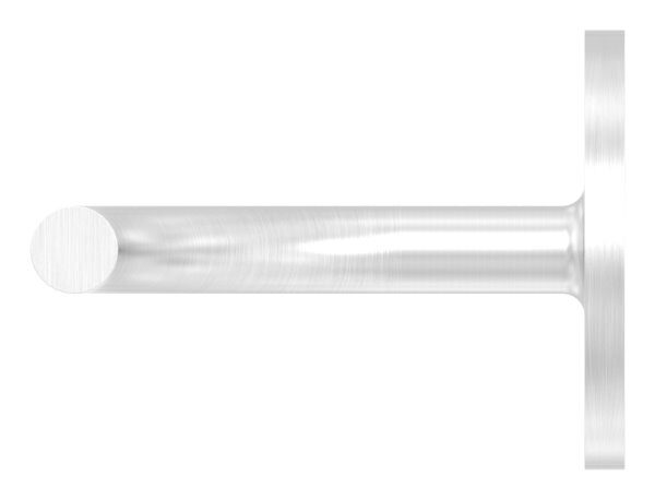 Handlaufhalter zum Anschweißen des Handlaufs, Ronde 60x5mm, Bügel 12mm, Wandabstand 75mm, hinten M8 Innengewinde, (Ronde und Bügel verschweißt), V2A