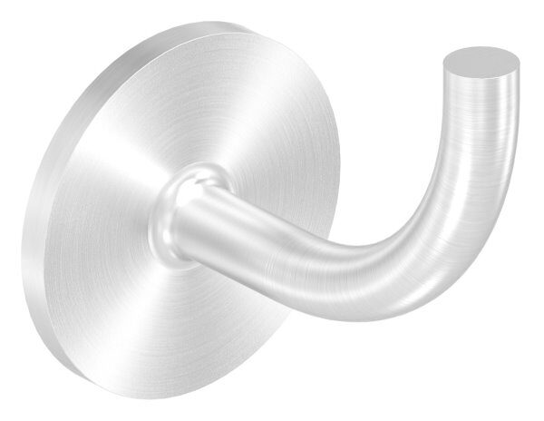 Handlaufhalter zum Anschweißen des Handlaufs, Ronde 60x5mm, Bügel 12mm, Wandabstand 75mm, hinten M8 Innengewinde, (Ronde und Bügel verschweißt), V4A