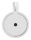Handlaufhalter zum Anschweißen des Handlaufs, Ronde 60x5mm, Bügel 12mm, Wandabstand 75mm, hinten M8 Innengewinde, (Ronde und Bügel verschweißt), V4A