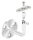 Handlaufhalter mit Handlaufanschlussplatte für Rohr 42,4mm (austauschbar), Ronde 70 x 4mm, Gelenkbügel 12mm, Wandabstand 79mm, 3x Bohrungen Ø 8,5mm gesenkt, Ronde und Bügel verschweißt, V2A