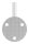 Handlaufhalter zum Anschweißen des Handlaufs, Ronde 70x4mm und Bügel 12mm, 3x Bohrungen 8,5mm gesenkt für M6, Wandabstand bis Mitte Bügel 70mm (Ronde und Bügel verschweißt), V2A