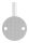 Handlaufhalter zum Anschweißen des Handlaufs, Ronde 70mmx4mm und Bügel 12mm, 2x Bohrungen 8,5mm gesenkt für M6, Wandabstand bis Mitte Bügel 80mm (Ronde und Bügel verschweißt), V2A