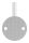 Handlaufhalter zum Anschweißen des Handlaufs, Ronde 70x4mm und Bügel 12mm, 2x Bohrungen 8,5mm gesenkt für M6, Wandabstand bis Mitte Bügel 70mm (Ronde und Bügel verschweißt), V2A