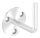 Handlaufhalter zum Anschweißen des Handlaufs, Ronde 70x4mm und Bügel 12mm, 3x Bohrungen 8,5mm gesenkt für M6, Wandabstand bis Mitte Bügel 80mm (Ronde und Bügel beidseitig verschweißt), V4A