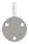 Handlaufhalter zum Anschweißen des Handlaufs, Ronde 70x4mm und Bügel 12mm, 3x Bohrungen 8,5mm gesenkt für M6, Wandabstand bis Mitte Bügel 80mm (Ronde und Bügel beidseitig verschweißt), V4A